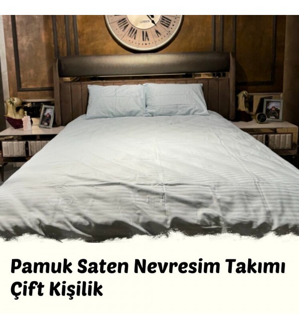 Pamuk Saten Nevresim Takımı Çift Kişilik 100%100 pamuklu 